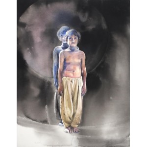 Nadir Ali Jamali, 30 x 22 Inch, Watercolour on Paper, Figurative Painting, AC-NAJ-036
